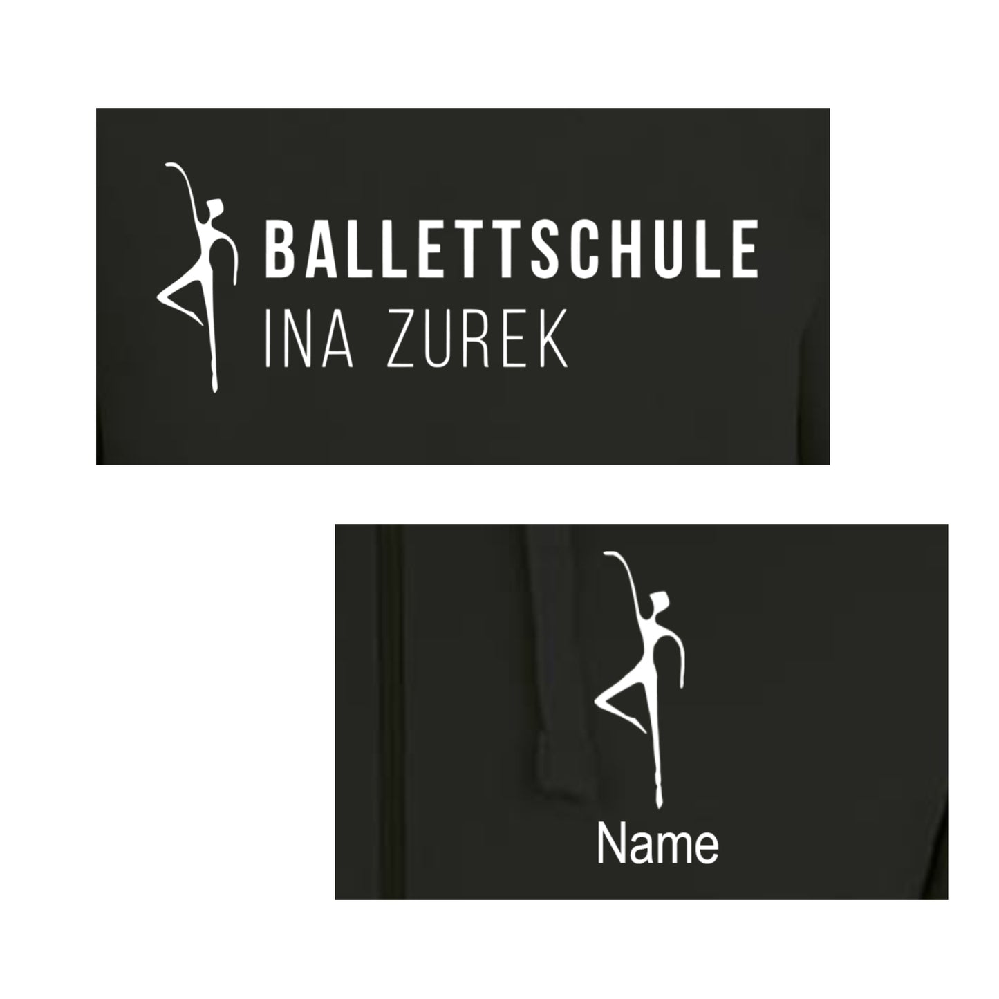 Sweatshirt-Jacke "Ballettschule" schwarz