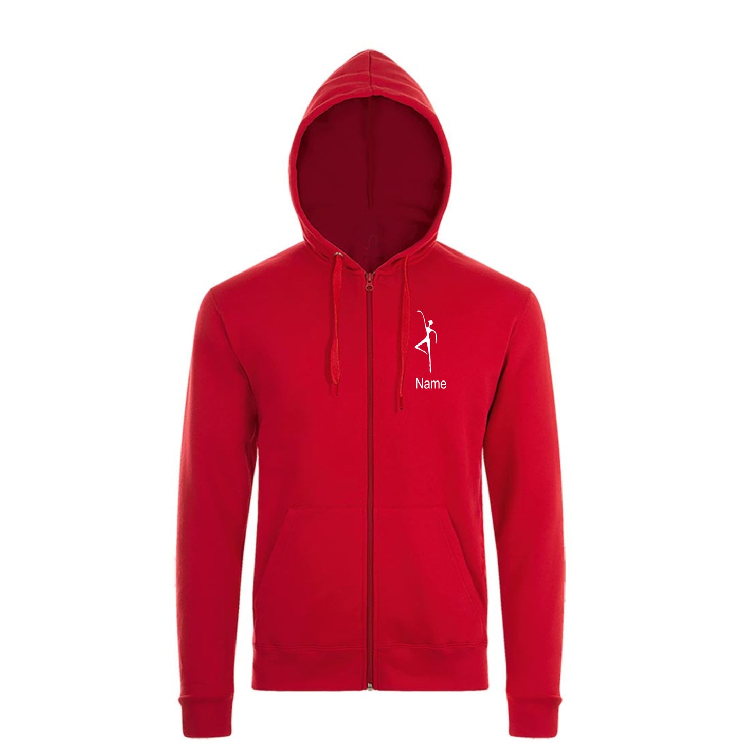 Sweatshirt-Jacke Kids "Ballettschule" rot mit weißem Druck