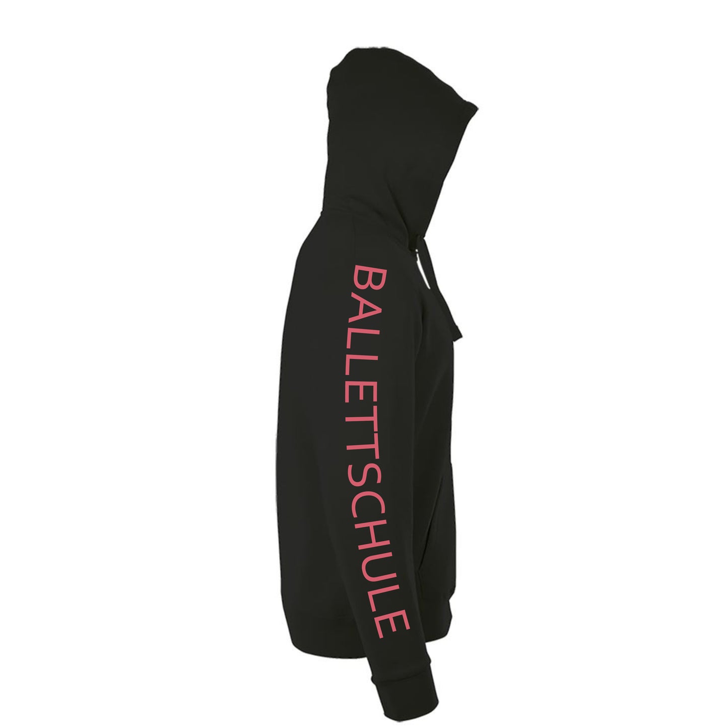 Sweatshirt-Jacke Kids "Ballettschule" schwarz mit rosanem Druck