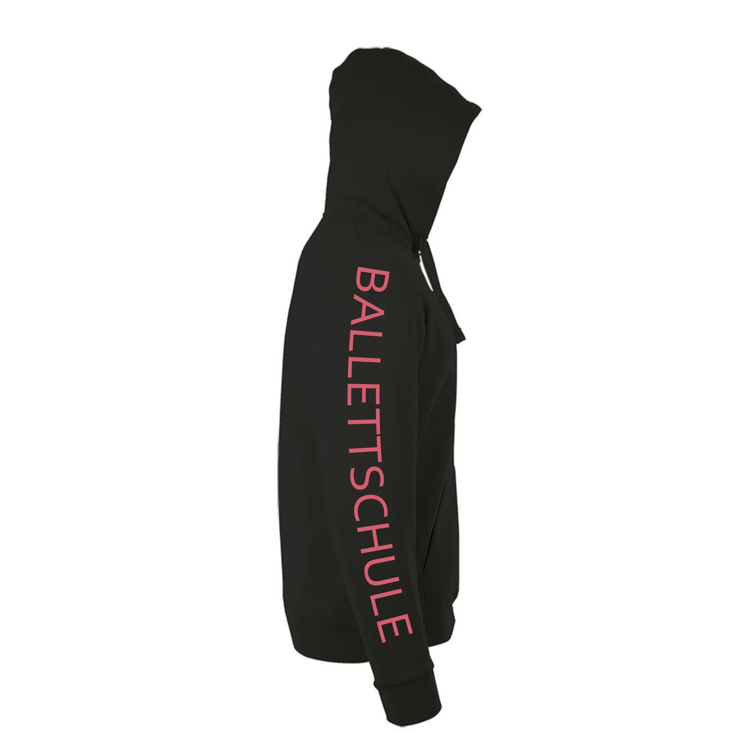 Sweatshirt-Jacke "Ballettschule" schwarz mit rosanem Druck