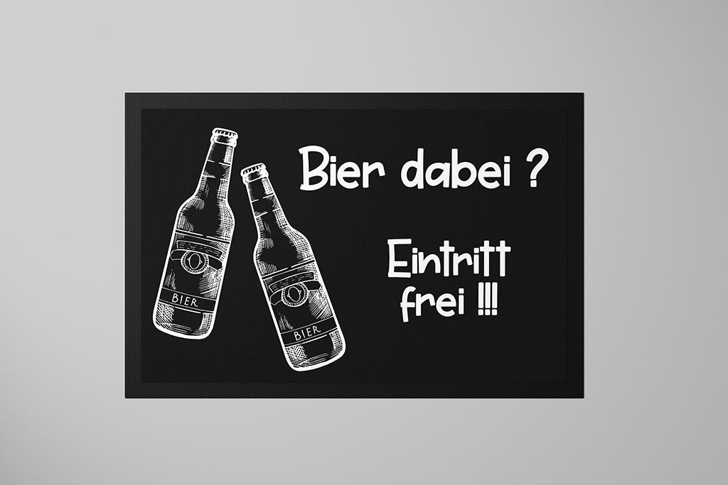 Fussmatte "Bier dabei" in zwei Größen