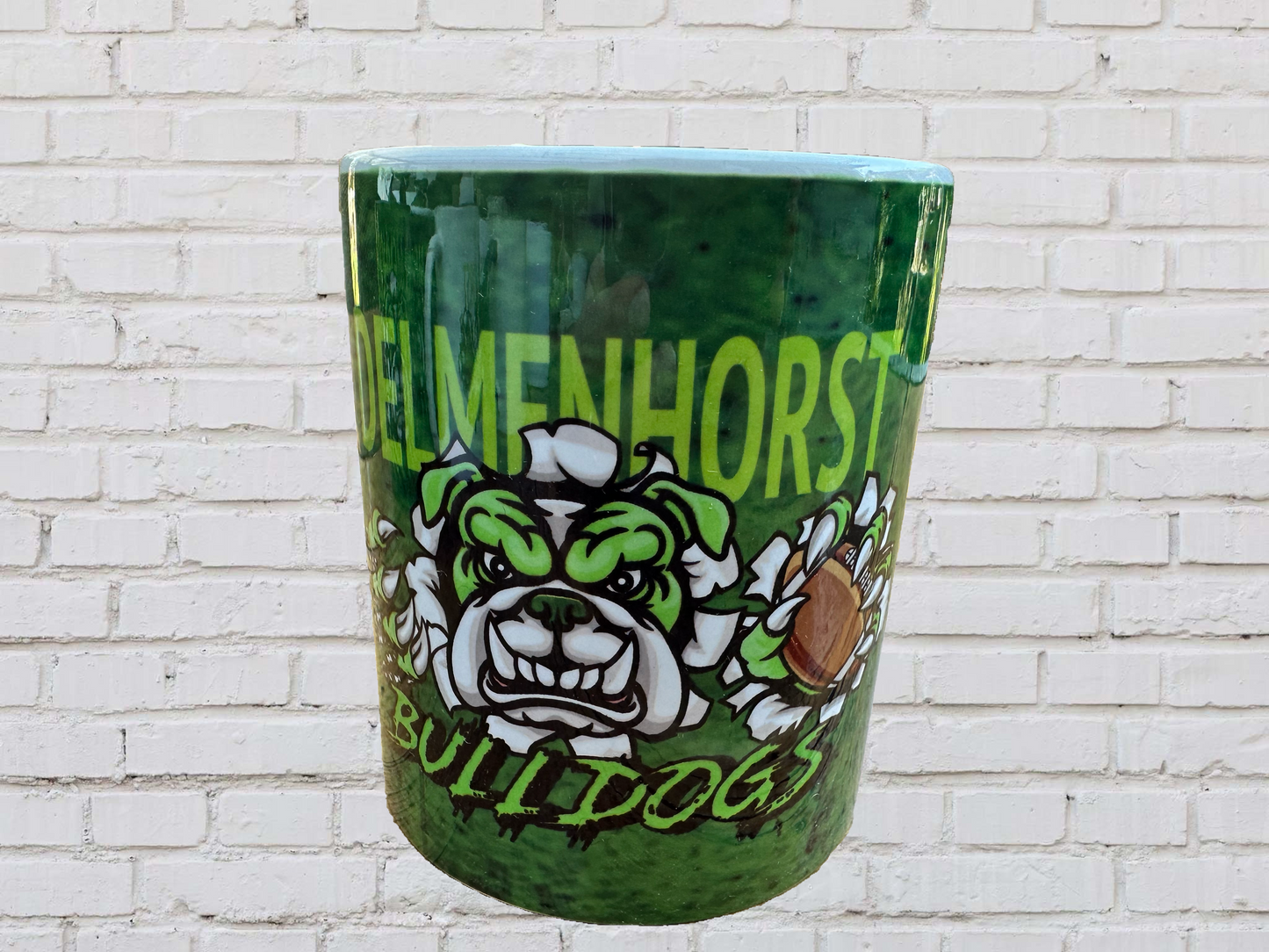 Bulldogs Tasse Hintergrund farbig