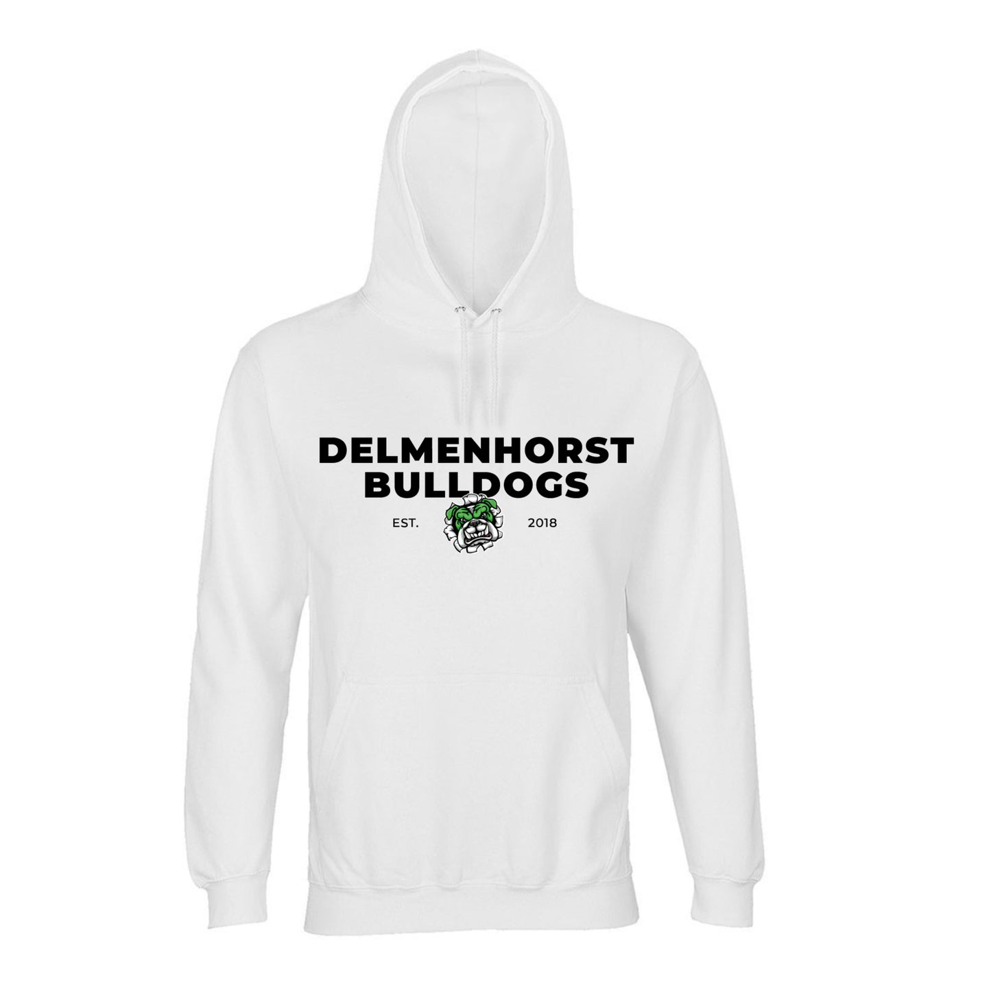 Bulldogs Hoodie Design "est 2018" white