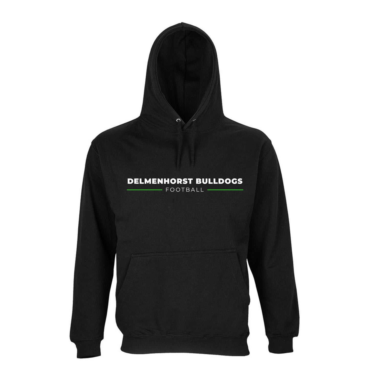 Bulldogs Hoodie Design "greenline" black