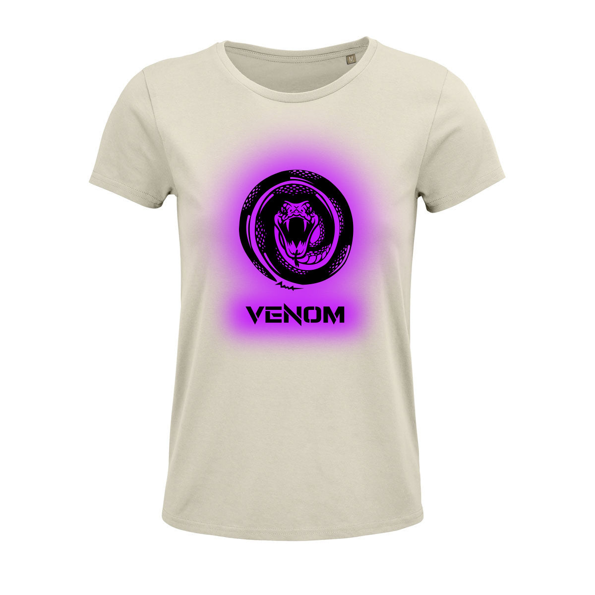 Venom Lady-Shirt creme Schlangenkopf mit Farbverlauf - Design 2