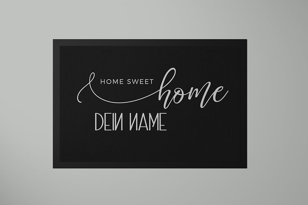 Fussmatte "Home sweet home" in zwei Größen modernes Design personalisierbar