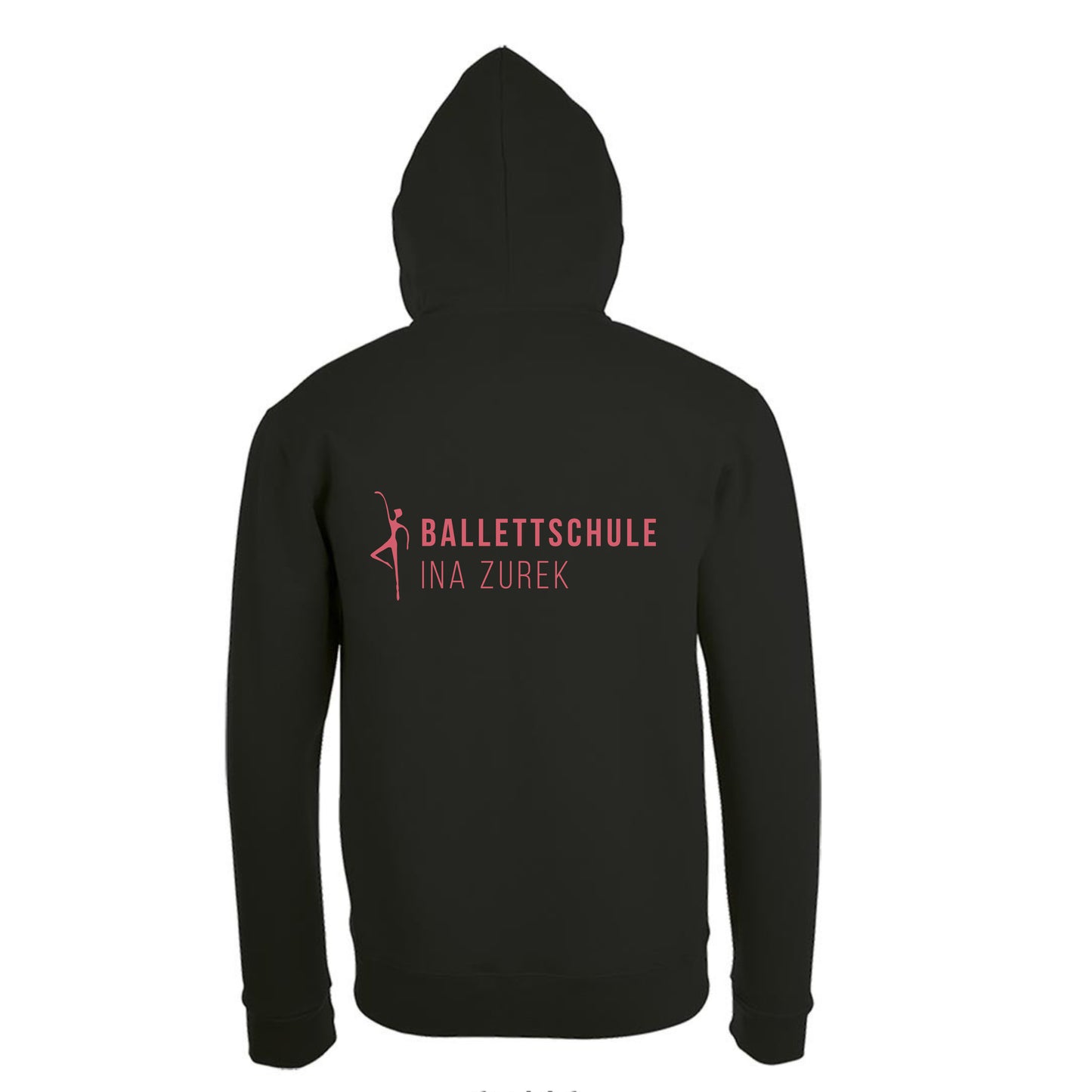 Sweatshirt-Jacke Kids "Ballettschule" schwarz mit rosanem Druck
