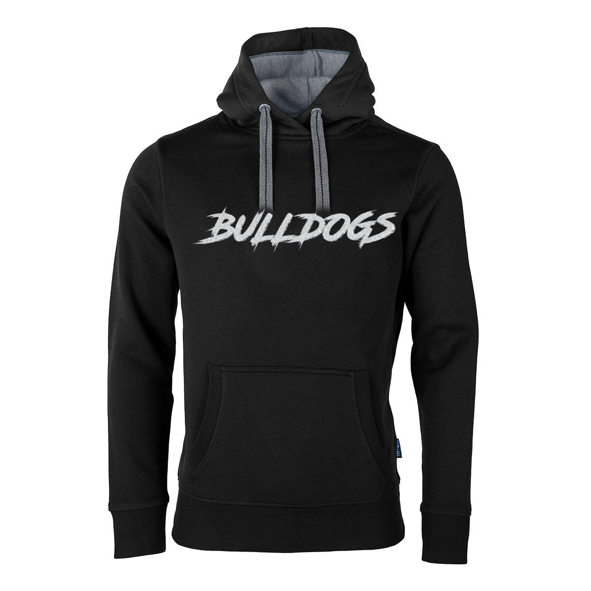 Bulldogs Hoodie, schwarz, Schriftzug Glitzer