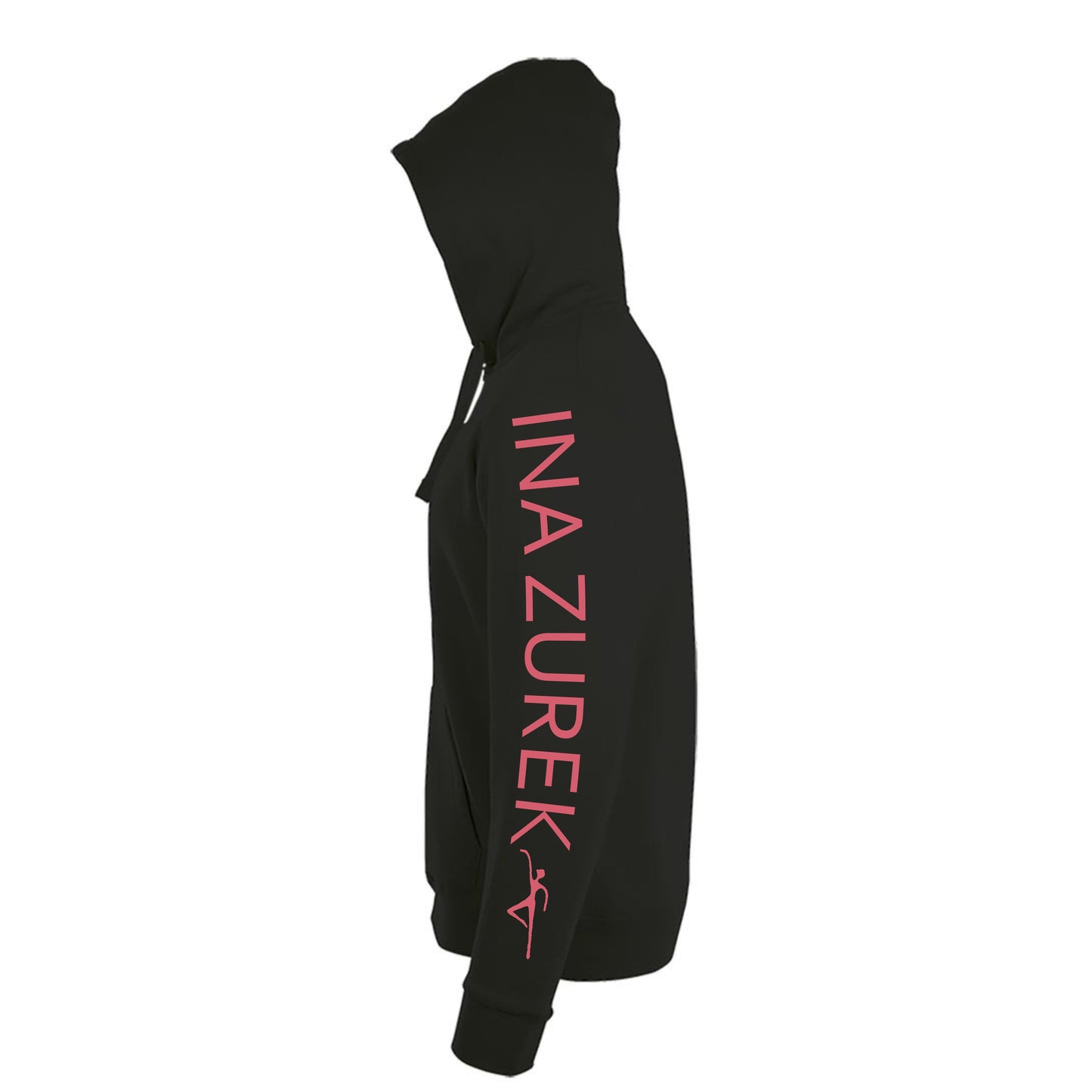 Sweatshirt-Jacke  "Ballettschule" schwarz mit rosanem Druck