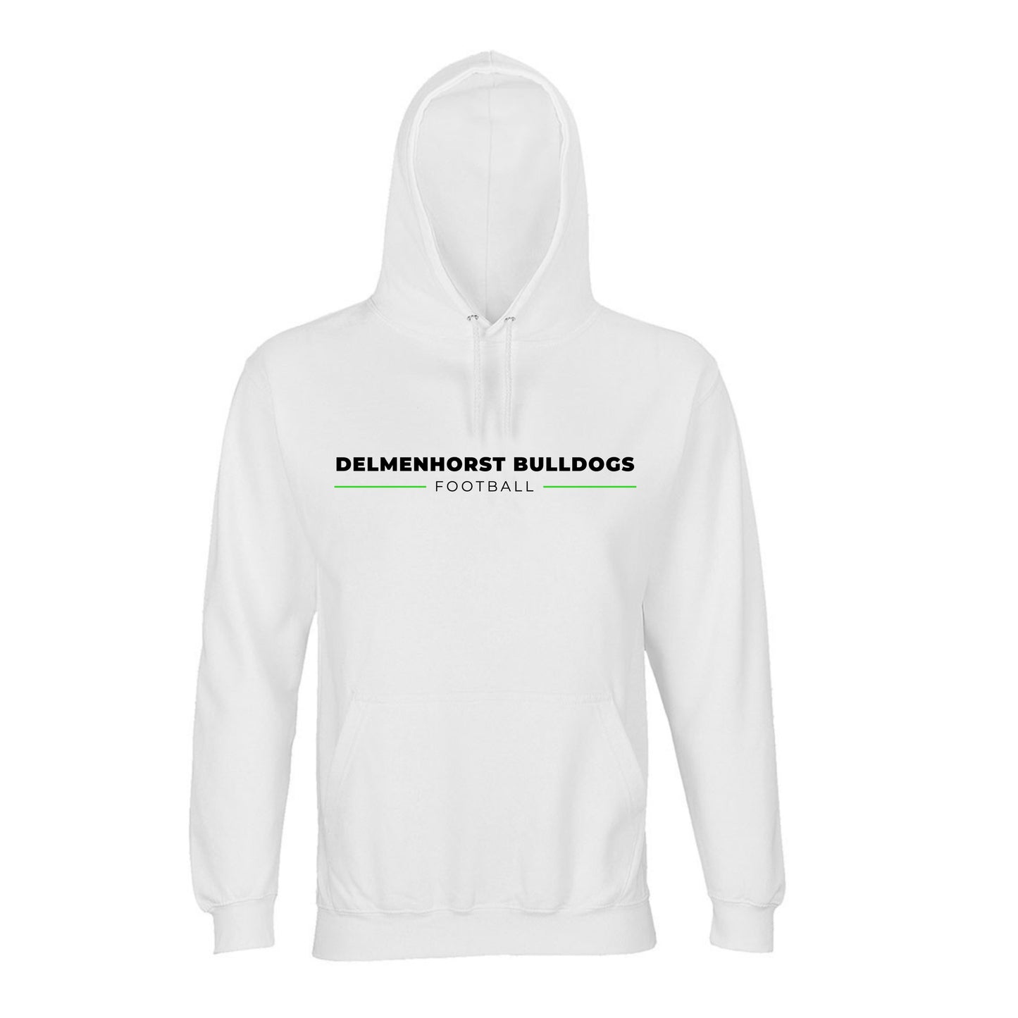 Bulldogs Hoodie Design "greenline" white